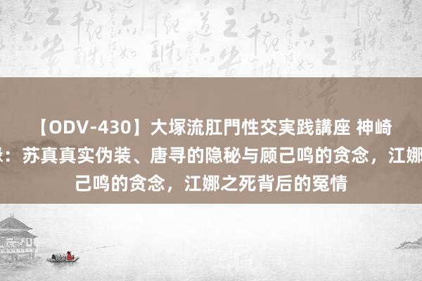 【ODV-430】大塚流肛門性交実践講座 神崎まゆみ 错位情缘：苏真真实伪装、唐寻的隐秘与顾己鸣的贪念，江娜之死背后的冤情