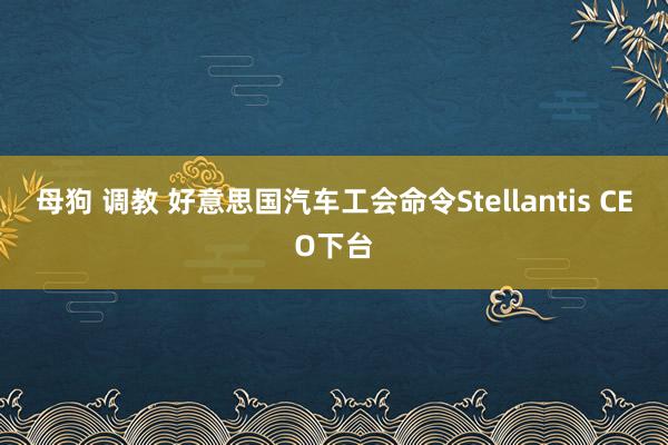 母狗 调教 好意思国汽车工会命令Stellantis CEO下台